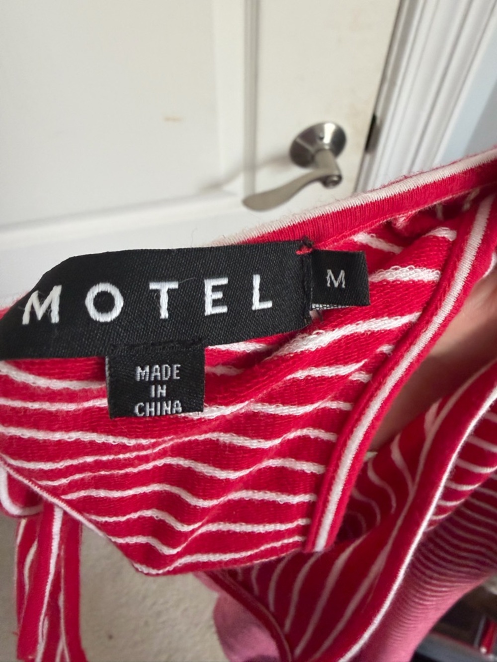 Red & White Striped Mini Dress - Picture 4 of 4